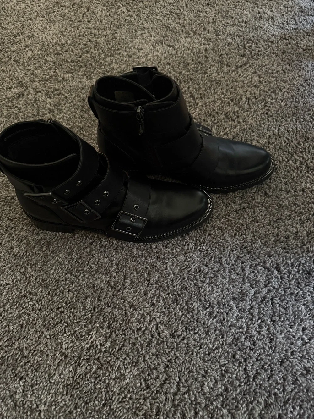 Blondo Black Triple Strap Leather Winter Boots